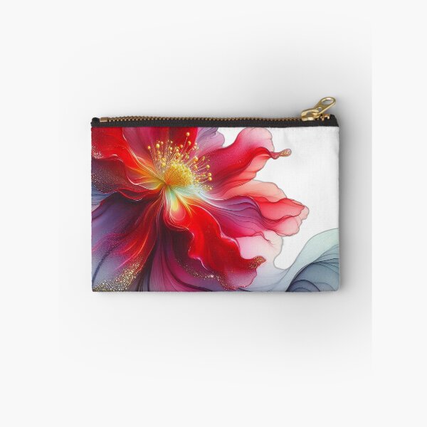 Item preview, Ethereal Crimson Bloom – Flowing Translucent Floral Art designed and sold by zhenAtelier.