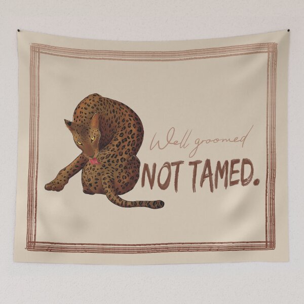 Item preview, Well Groomed Not Tamed Leopard Jaguar Illustration designed and sold by art-injoy.