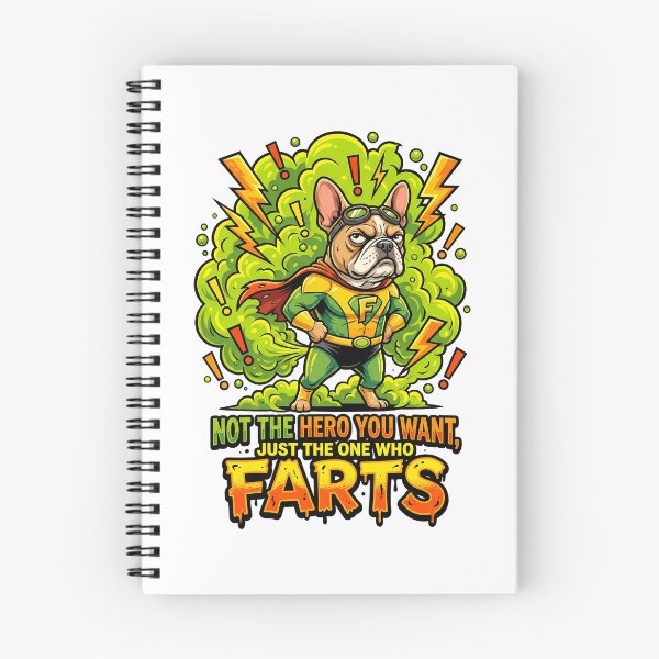 Item preview, Grumpy French Bulldog Hero With Green Toxic Fart Clouds designed and sold by Tong4130.