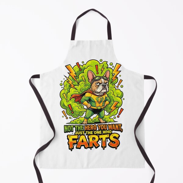 Item preview, Grumpy French Bulldog Hero With Green Toxic Fart Clouds designed and sold by Tong4130.