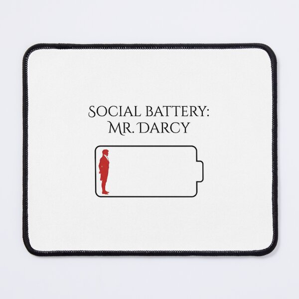 Item preview, Red Social Battery Mr Darcy Pride And Prejudice designed and sold by Fenay Designs.
