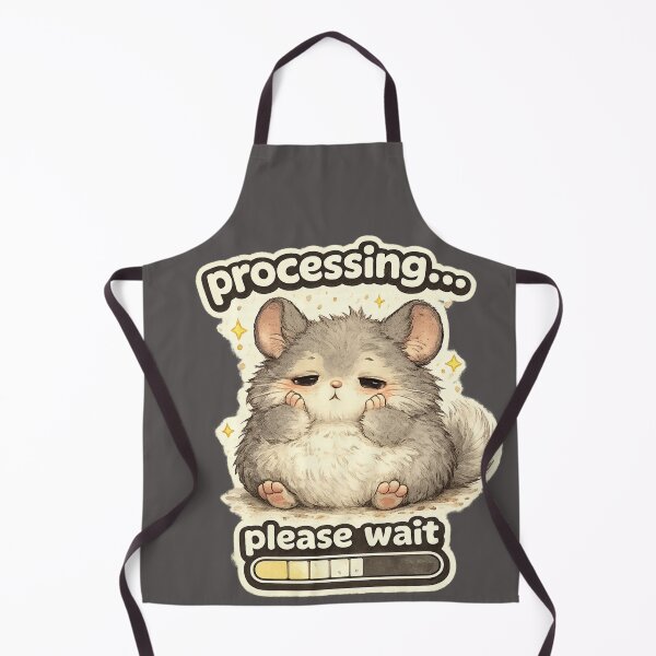 Item preview, Processing Please Wait Chinchilla – Cute Funny Low Energy Mood Design designed and sold by BabyStark.