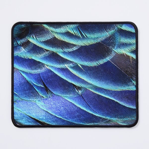 Item preview, Blue Feather Macro Photography – Teal and Cobalt Bird Plumage Texture Art Print designed and sold by chihuahuashower.