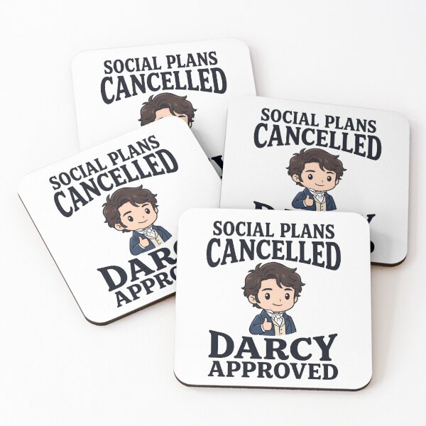 Item preview, Social Plans Cancelled Darcy Approved Chibi Pride And Prejudice designed and sold by Fenay Designs.