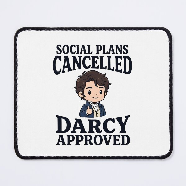 Item preview, Social Plans Cancelled Darcy Approved Chibi Pride And Prejudice designed and sold by Fenay Designs.