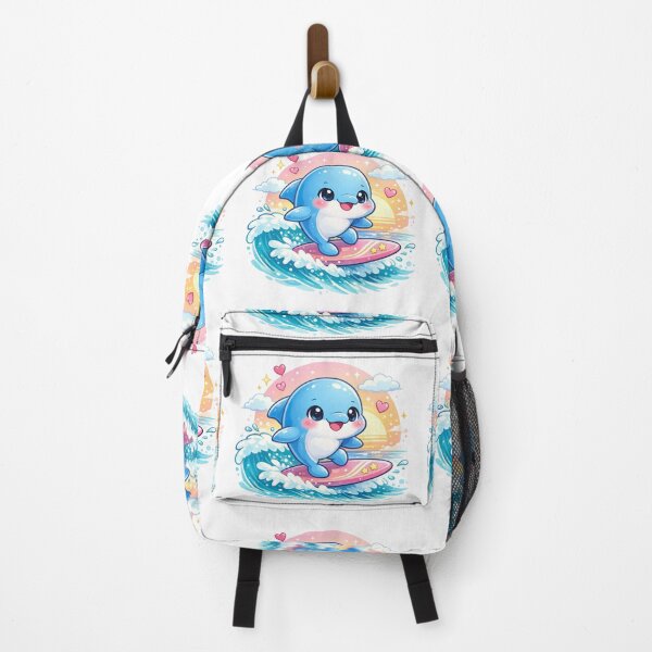 Item preview, Surfing Dolphin - Kawaii Ocean Adventure. designed and sold by Lylysun.