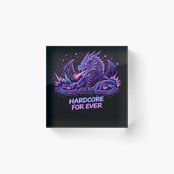Item preview, Hardcore For Ever – Dragon DJ Neon Rave designed and sold by leyfinder.