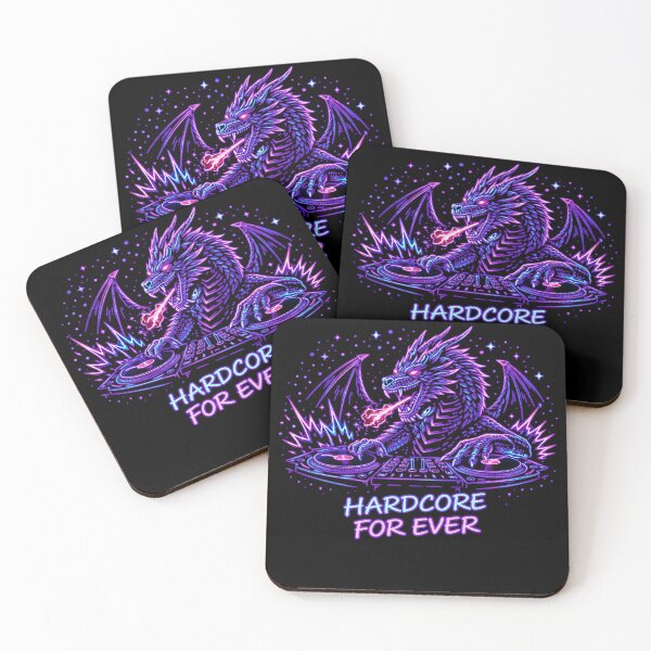 Item preview, Hardcore For Ever – Dragon DJ Neon Rave designed and sold by leyfinder.