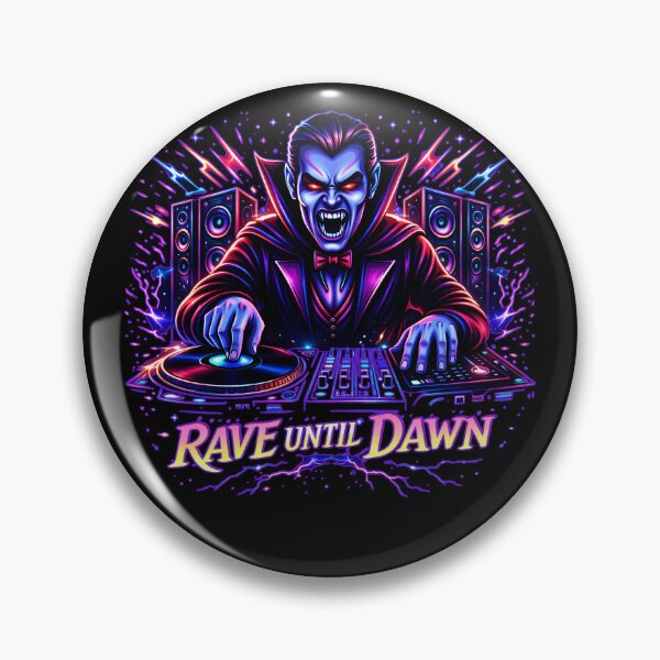 Item preview, Rave Until Dawn – Vampire DJ Neon Night designed and sold by leyfinder.
