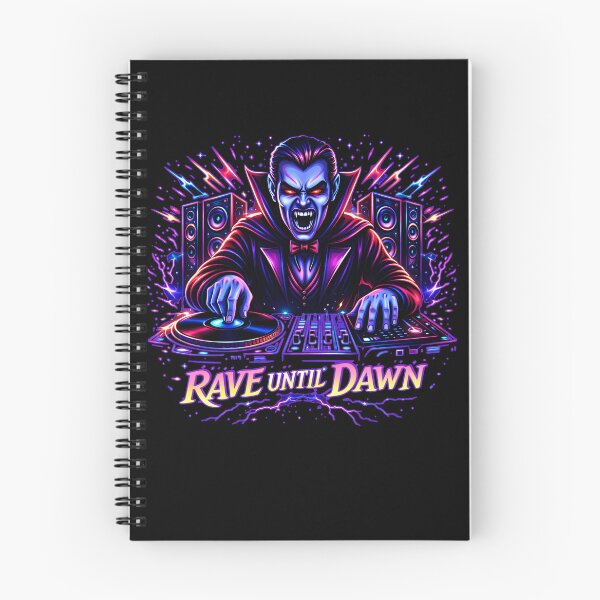 Item preview, Rave Until Dawn – Vampire DJ Neon Night designed and sold by leyfinder.