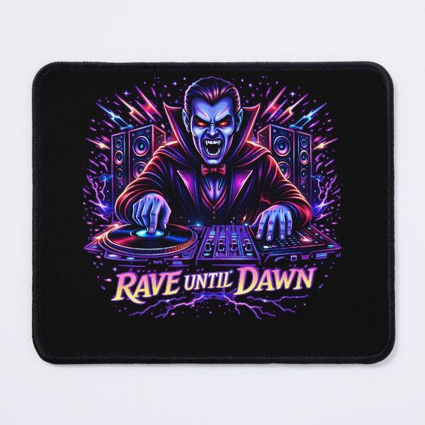 Item preview, Rave Until Dawn – Vampire DJ Neon Night designed and sold by leyfinder.