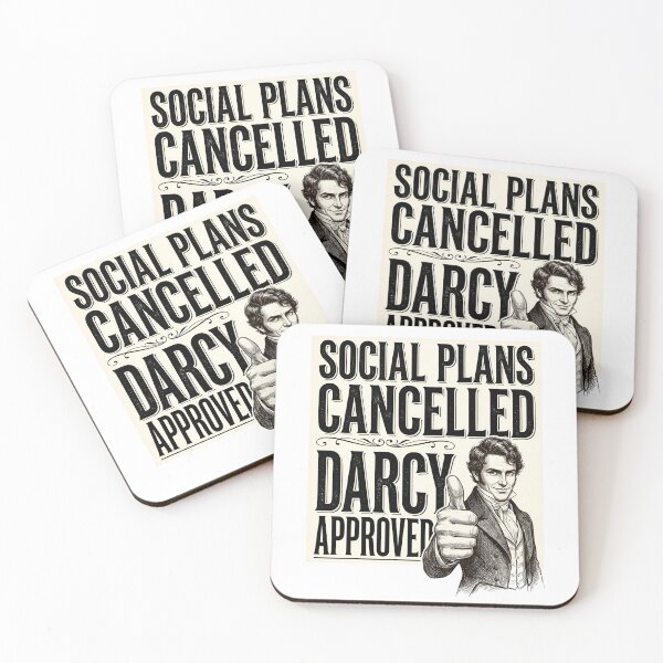 Item preview, Social Plans Cancelled Darcy Approved Vintage Pride And Prejudice designed and sold by Fenay Designs.