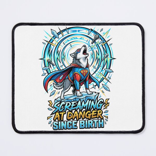 Item preview, Dramatic Husky Hero Screaming At Danger Since Birth Loudly designed and sold by Tong4130.