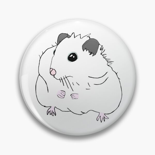 Item preview, Cute Fluffy White Hamster with Blue Eyes Adorable Kawaii Pet Animal Art designed and sold by Najomiartstudio.