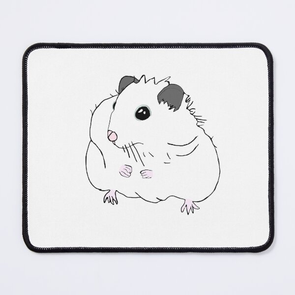 Item preview, Cute Fluffy White Hamster with Blue Eyes Adorable Kawaii Pet Animal Art designed and sold by Najomiartstudio.
