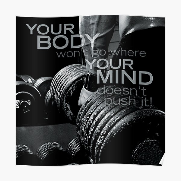 Bodybuilding Inspirational Quote Poster