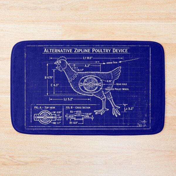 Item preview, Alternative Zipline Poultry Device Vintage Blueprint designed and sold by agearb.