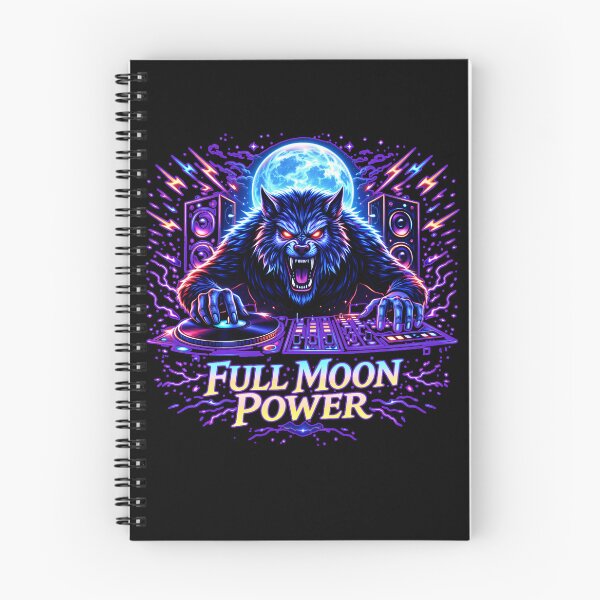 Item preview, Full Moon Power – Werewolf DJ Neon Rave designed and sold by leyfinder.