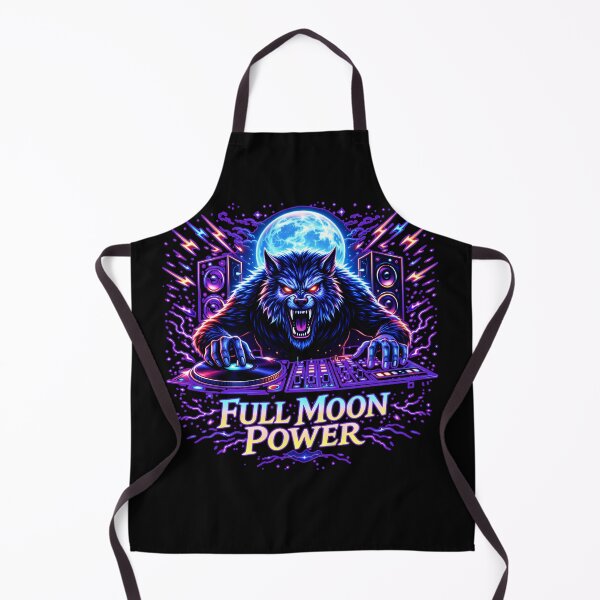 Item preview, Full Moon Power – Werewolf DJ Neon Rave designed and sold by leyfinder.