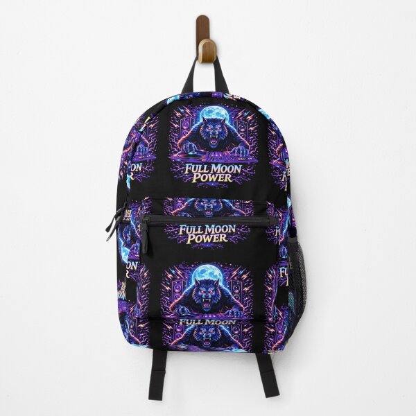 Item preview, Full Moon Power – Werewolf DJ Neon Rave designed and sold by leyfinder.