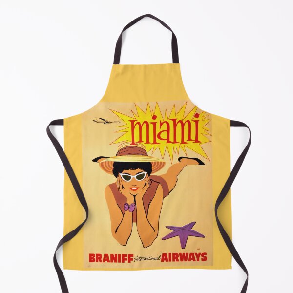 Item preview, Vintage Miami Travel Poster | Braniff International Airways | Mid-Century Modern Art | Retro Air Travel Decor | Tropical Vacation Vibes designed and sold by artofuniverse.