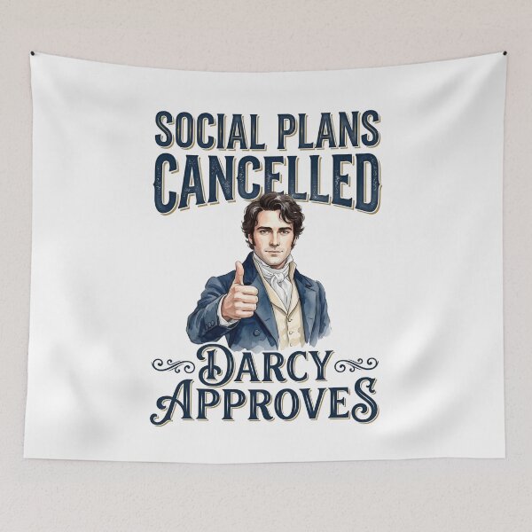 Item preview, Social Plans Cancelled Darcy Approves Pride And Prejudice designed and sold by Fenay Designs.