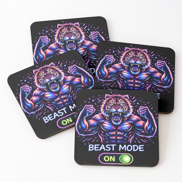 Item preview, Beast Mode ON – Neon Tiger Power designed and sold by leyfinder.