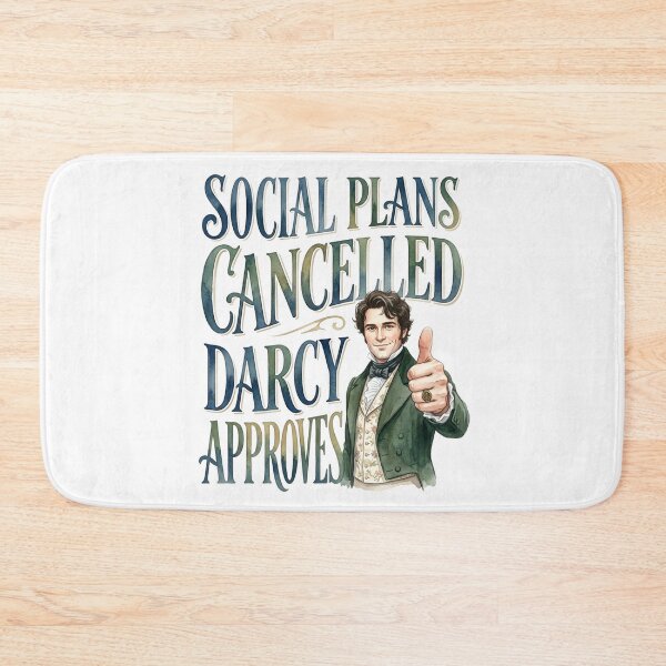 Item preview, Social Plans Cancelled Darcy Approves Watercolor Jane Austen designed and sold by Fenay Designs.