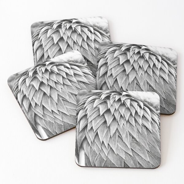 Item preview, Abstract Feather Pattern in Black and White – Minimal Nature Texture Print designed and sold by chihuahuashower.