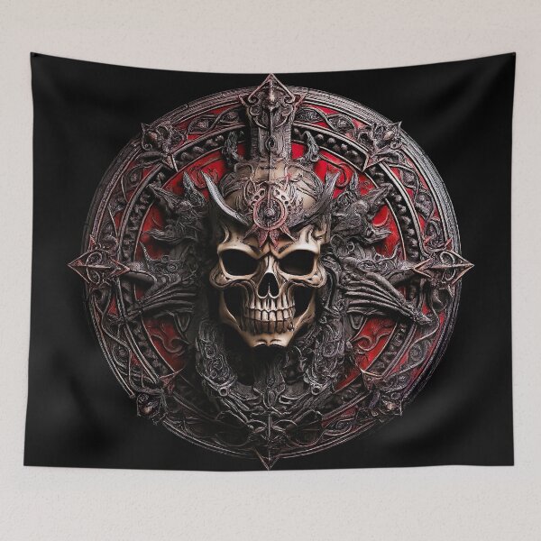 Item preview, Gothic Skull Emblem – Dark Fantasy Occult Horror Art designed and sold by Dominik1994.