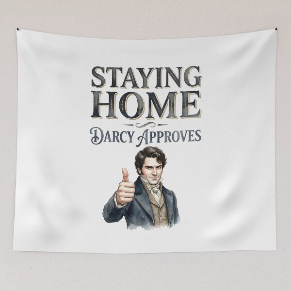 Item preview, Staying Home Darcy Approves Pride And Prejudice designed and sold by Fenay Designs.