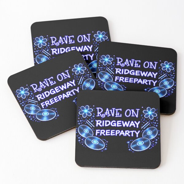 Item preview, Rave On Ridgeway Freeparty – Neon Blue Rave Design designed and sold by leyfinder.