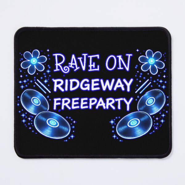 Item preview, Rave On Ridgeway Freeparty – Neon Blue Rave Design designed and sold by leyfinder.