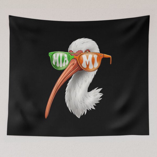 Item preview, Miami Ibis Bird Retro Sunglasses Florida Beach Tropical Summer Vibe Art designed and sold by AllanKexiono.