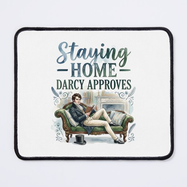 Item preview, Staying Home Darcy Approves Watercolor Pride And Prejudice designed and sold by Fenay Designs.