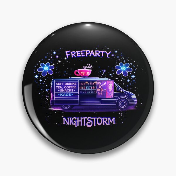 Item preview, Nightstorm Freeparty Van – Ridgeway Rave Culture Neon Artwork designed and sold by leyfinder.