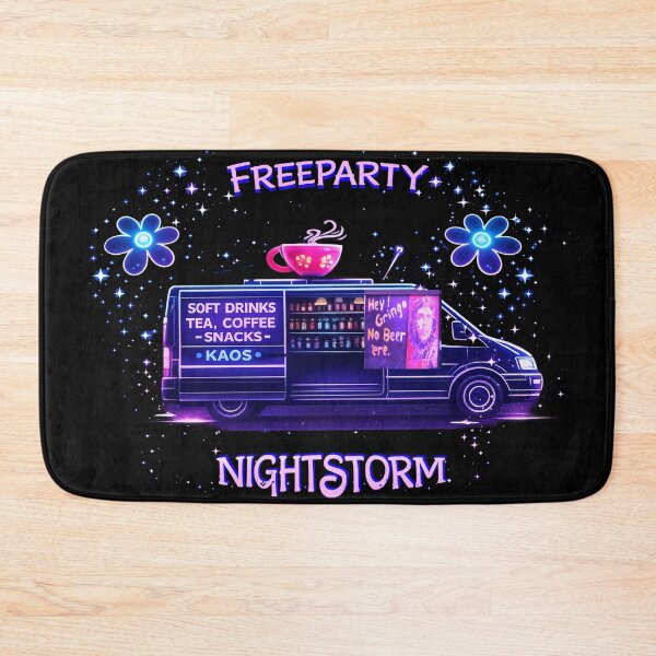 Item preview, Nightstorm Freeparty Van – Ridgeway Rave Culture Neon Artwork designed and sold by leyfinder.