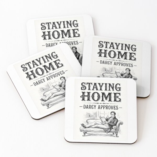 Item preview, Staying Home Darcy Approves Vintage Pride And Prejudice designed and sold by Fenay Designs.