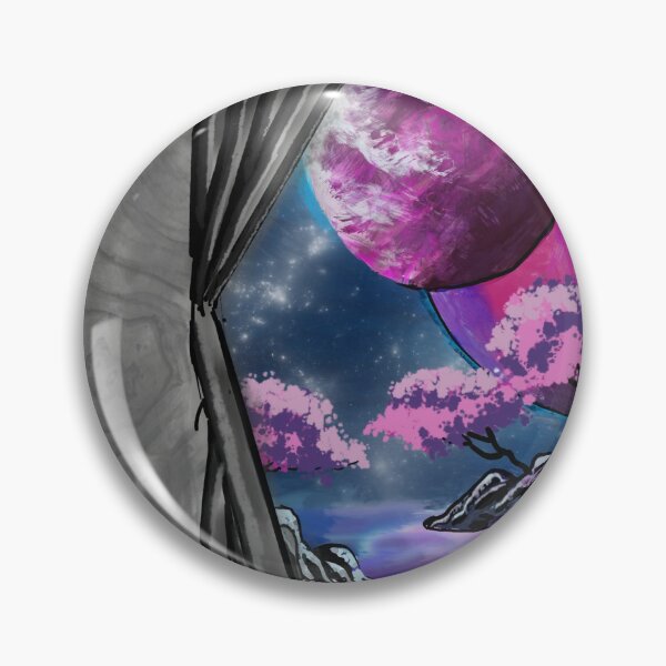 Item preview, Window on Infinity: Cosmic Dream and Pink Cherry Blossoms designed and sold by LatelierDeCleo.