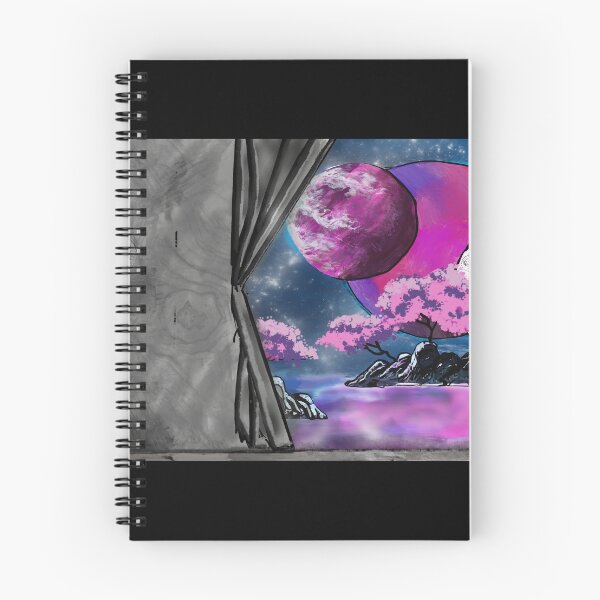 Item preview, Window on Infinity: Cosmic Dream and Pink Cherry Blossoms designed and sold by LatelierDeCleo.