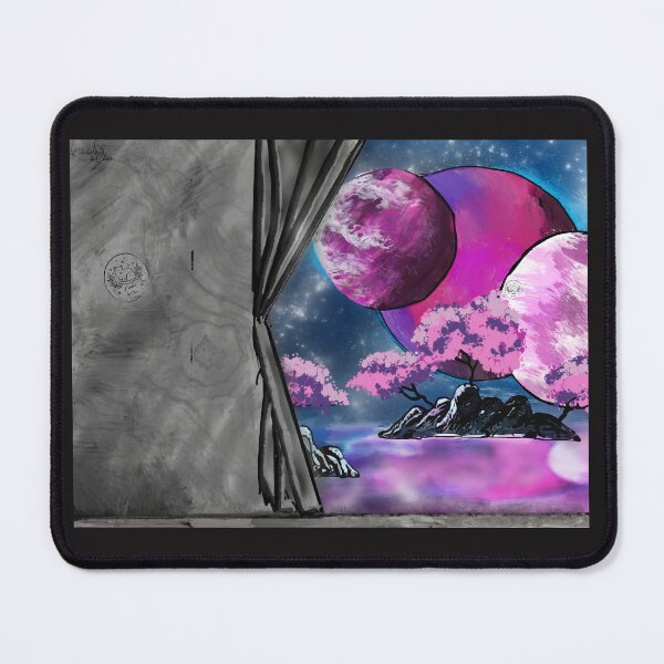 Item preview, Window on Infinity: Cosmic Dream and Pink Cherry Blossoms designed and sold by LatelierDeCleo.