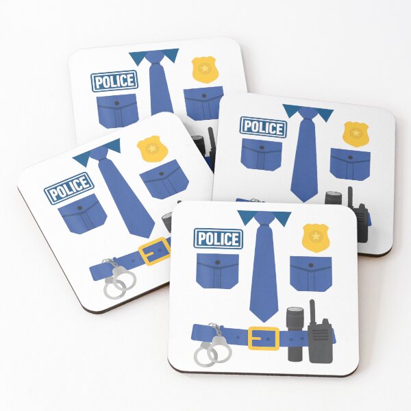 Item preview, Police Officer Uniform Costume Blue Shirt Tie Badge And Utility Belt designed and sold by BritCharley.