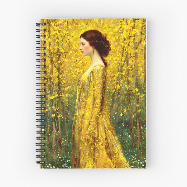 Item preview, Lady of Spring | Golden Art Nouveau Goddess designed and sold by Stoneflower-Art.