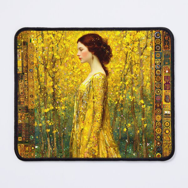 Item preview, Lady of Spring | Golden Art Nouveau Goddess designed and sold by Stoneflower-Art.