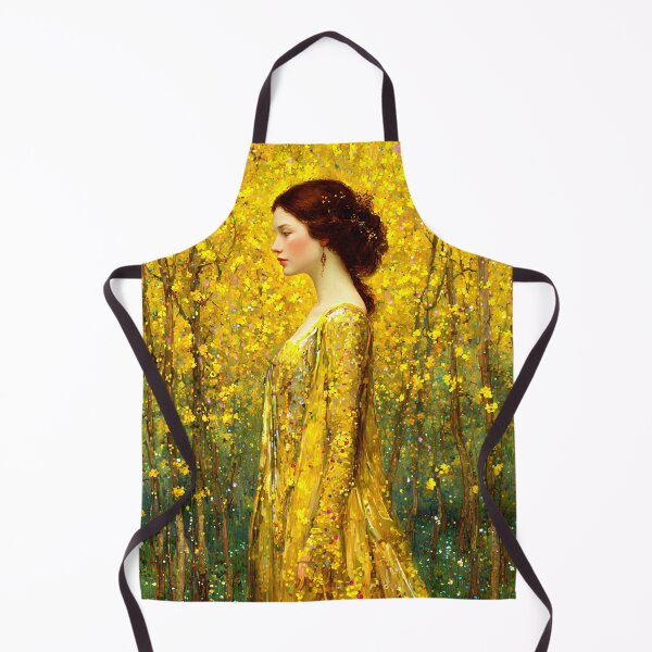 Item preview, Lady of Spring | Golden Art Nouveau Goddess designed and sold by Stoneflower-Art.