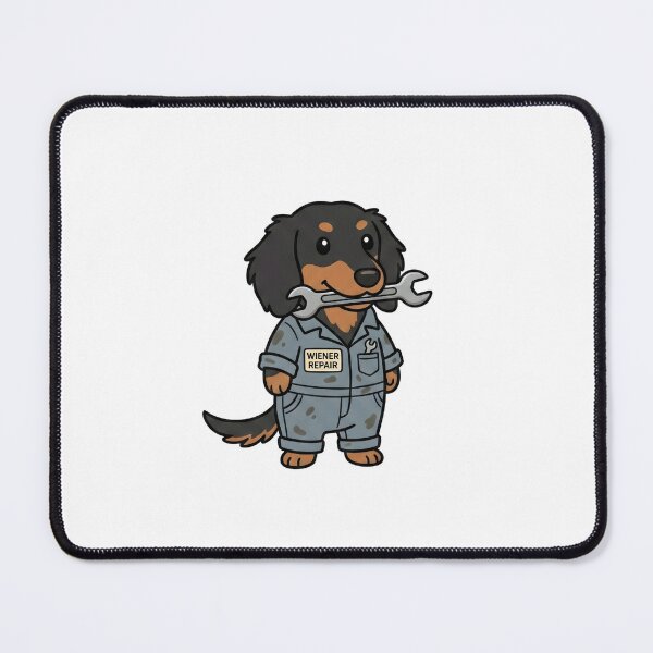 Item preview, Cute Dachshund Mechanic with Wrench Illustration designed and sold by Kvarny.