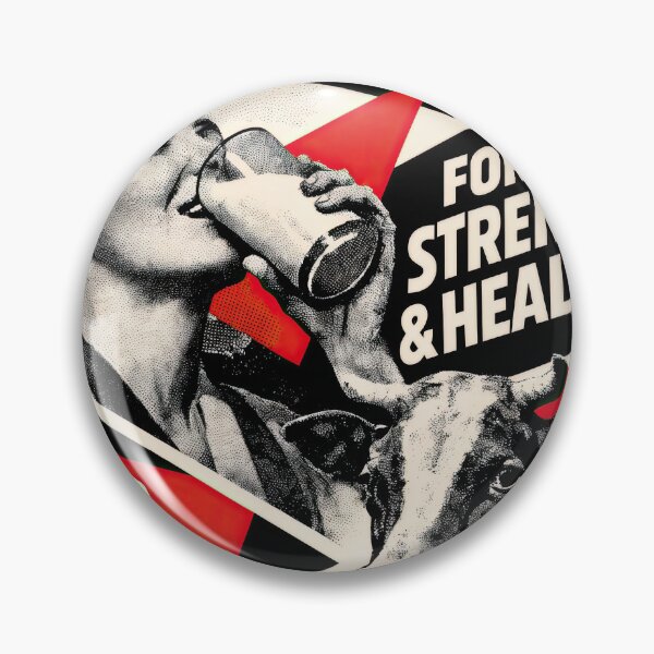 Item preview, Drink Milk! – Retro Strength & Health Poster designed and sold by ForeverPrintsOK.