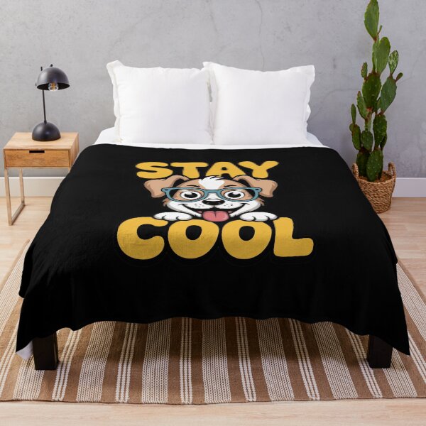 Item preview, Stay Cool Funny Dog With Glasses Minimal Cartoon Sticker designed and sold by Enea Kelo.