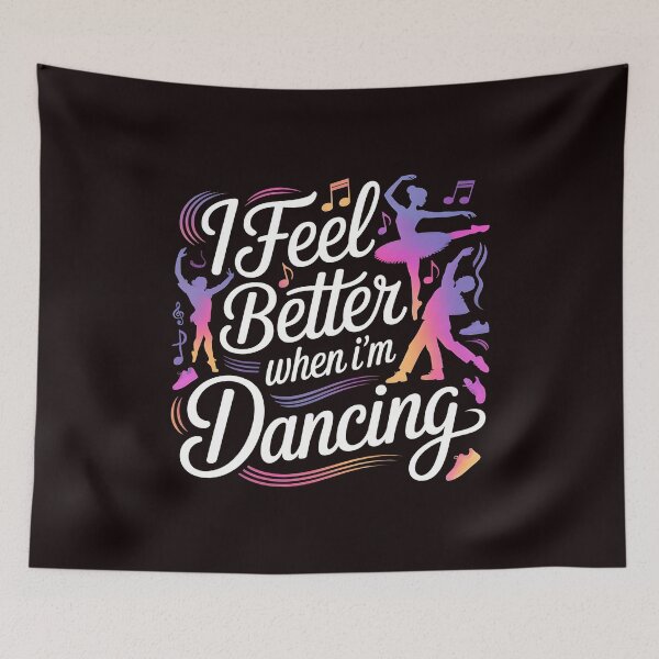 Item preview, I Feel Better When I'm Dancing – Groovy Art Dancing Girl designed and sold by Redgiant87x.