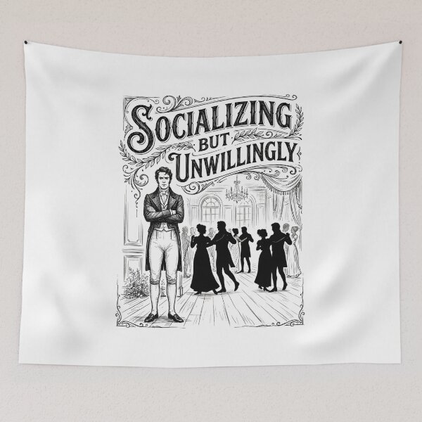 Item preview, Socializing But Unwillingly Vintage Pride And Prejudice designed and sold by Fenay Designs.